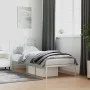 Estructura de cama de metal con cabecero blanco 90x190 cm de vidaXL, Camas y somieres - Ref: Foro24-373830, Precio: 79,03 €, ...