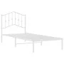 Estructura de cama de metal con cabecero blanco 90x190 cm de vidaXL, Camas y somieres - Ref: Foro24-373830, Precio: 79,03 €, ...