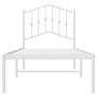 Bettgestell aus Metall mit weißem Kopfteil 90x190 cm von vidaXL, Betten und Lattenroste - Ref: Foro24-373830, Preis: 80,59 €,...