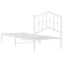 Estructura de cama de metal con cabecero blanco 90x190 cm de vidaXL, Camas y somieres - Ref: Foro24-373830, Precio: 79,03 €, ...