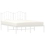 Estructura de cama con cabecero metal blanca 140x200 cm de vidaXL, Camas y somieres - Ref: Foro24-373839, Precio: 100,36 €, D...