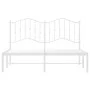 Bettgestell aus weißem Metall mit Kopfteil 140x200 cm von vidaXL, Betten und Lattenroste - Ref: Foro24-373839, Preis: 97,95 €...