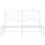 Bettgestell aus weißem Metall mit Kopfteil 140x200 cm von vidaXL, Betten und Lattenroste - Ref: Foro24-373839, Preis: 100,05 ...