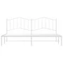 Estructura de cama con cabecero metal blanca 200x200 cm de vidaXL, Camas y somieres - Ref: Foro24-373845, Precio: 107,94 €, D...