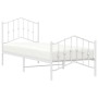 Metallbettgestell mit Kopf- und Fußteil weiß 80x200 cm von vidaXL, Betten und Lattenroste - Ref: Foro24-373847, Preis: 86,07 ...