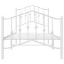Estructura cama metal con cabecero y pie cama blanca 80x200 cm de vidaXL, Camas y somieres - Ref: Foro24-373847, Precio: 84,5...