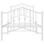 Metallbettgestell mit Kopf- und Fußteil weiß 80x200 cm von vidaXL, Betten und Lattenroste - Ref: Foro24-373847, Preis: 86,07 ...