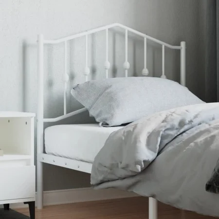 Cabecero de metal blanco 90 cm de vidaXL, Cabeceros y pies de cama - Ref: Foro24-373866, Precio: 24,28 €, Descuento: %
