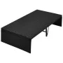 Cama de jardín con toldo ratán sintético negro 190x130 cm de vidaXL, Camas para exteriores - Ref: Foro24-42901, Precio: 540,4...