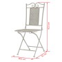 Garden bistro table and chairs 3 pieces gray steel by vidaXL, Garden sets - Ref: Foro24-43153, Price: 247,28 €, Discount: %