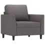 Grauer Kunstledersessel mit Hocker 60 cm von vidaXL, Sofas - Ref: Foro24-3201119, Preis: 177,88 €, Rabatt: %