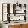 Estantes pared con barras 6 pzas madera ingeniería marrón roble by vidaXL, Shelves and shelves - Ref: Foro24-836317, Price: 7...