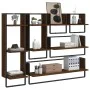 Estantes pared con barras 6 pzas madera ingeniería marrón roble by vidaXL, Shelves and shelves - Ref: Foro24-836317, Price: 7...