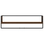 Estantes pared con barras 6 pzas madera ingeniería marrón roble by vidaXL, Shelves and shelves - Ref: Foro24-836317, Price: 7...