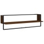 Estantes pared con barras 6 pzas madera ingeniería marrón roble by vidaXL, Shelves and shelves - Ref: Foro24-836317, Price: 7...