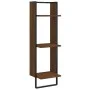 Estantes pared con barras 6 pzas madera ingeniería marrón roble by vidaXL, Shelves and shelves - Ref: Foro24-836317, Price: 7...