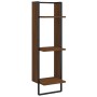 Estantes pared con barras 6 pzas madera ingeniería marrón roble by vidaXL, Shelves and shelves - Ref: Foro24-836317, Price: 7...
