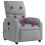 Sillón reclinable de masaje de tela gris claro de vidaXL, Sillones - Ref: Foro24-373422, Precio: 200,32 €, Descuento: %