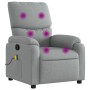 Sillón reclinable de masaje de tela gris claro by vidaXL, Armchairs - Ref: Foro24-373422, Price: 203,70 €, Discount: %