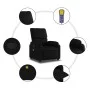 Sillón de masaje reclinable cuero sintético negro by vidaXL, Armchairs - Ref: Foro24-373441, Price: 190,27 €, Discount: %