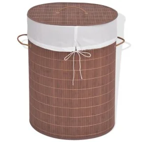 Brown Oval Bamboo Laundry Basket by vidaXL, Laundry baskets - Ref: Foro24-245580, Price: 29,65 €, Discount: %