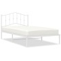 Metallbettgestell mit weißem Kopfteil 107x203 cm von vidaXL, Betten und Lattenroste - Ref: Foro24-373834, Preis: 70,51 €, Rab...