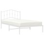 Metallbettgestell mit weißem Kopfteil 107x203 cm von vidaXL, Betten und Lattenroste - Ref: Foro24-373834, Preis: 70,51 €, Rab...