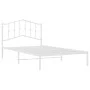 Metallbettgestell mit weißem Kopfteil 107x203 cm von vidaXL, Betten und Lattenroste - Ref: Foro24-373834, Preis: 69,43 €, Rab...