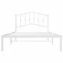 Metallbettgestell mit weißem Kopfteil 107x203 cm von vidaXL, Betten und Lattenroste - Ref: Foro24-373834, Preis: 69,43 €, Rab...