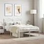 Metal bed frame with white headboard 120x200 cm by vidaXL, Beds and slatted bases - Ref: Foro24-373836, Price: 93,21 €, Disco...