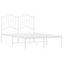 Metallbettgestell mit weißem Kopfteil 120x200 cm von vidaXL, Betten und Lattenroste - Ref: Foro24-373836, Preis: 94,57 €, Rab...
