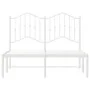 Metal bed frame with white headboard 120x200 cm by vidaXL, Beds and slatted bases - Ref: Foro24-373836, Price: 93,21 €, Disco...