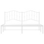 Bettgestell aus weißem Metall mit Kopfteil 160x200 cm von vidaXL, Betten und Lattenroste - Ref: Foro24-373841, Preis: 107,21 ...