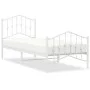Metallbettgestell mit Kopf- und Fußteil weiß 90x190 cm von vidaXL, Betten und Lattenroste - Ref: Foro24-373848, Preis: 67,03 ...