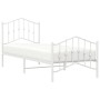 Metallbettgestell mit Kopf- und Fußteil weiß 90x190 cm von vidaXL, Betten und Lattenroste - Ref: Foro24-373848, Preis: 67,81 ...