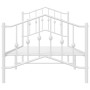 Metallbettgestell mit Kopf- und Fußteil weiß 90x190 cm von vidaXL, Betten und Lattenroste - Ref: Foro24-373848, Preis: 67,81 ...