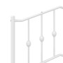 Metallbettgestell mit Kopf- und Fußteil weiß 90x190 cm von vidaXL, Betten und Lattenroste - Ref: Foro24-373848, Preis: 67,81 ...