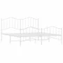 Metal bed frame with headboard and white footboard 180x200 cm by vidaXL, Beds and slatted bases - Ref: Foro24-373860, Price: ...