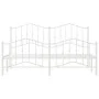 Metal bed frame with headboard and white footboard 180x200 cm by vidaXL, Beds and slatted bases - Ref: Foro24-373860, Price: ...