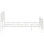 Metal bed frame with headboard and white footboard 180x200 cm by vidaXL, Beds and slatted bases - Ref: Foro24-373860, Price: ...