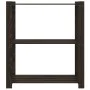 Estantería de 3 niveles madera maciza de pino negro 80x38x90 cm by vidaXL, Industrial shelving - Ref: Foro24-373408, Price: 4...