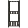 Estantería de 3 niveles madera maciza de pino negro 80x38x90 cm by vidaXL, Industrial shelving - Ref: Foro24-373408, Price: 4...