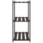 Estantería de 3 niveles madera maciza de pino negro 80x38x90 cm by vidaXL, Industrial shelving - Ref: Foro24-373408, Price: 4...
