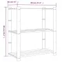 Estantería de 3 niveles madera maciza de pino negro 80x38x90 cm by vidaXL, Industrial shelving - Ref: Foro24-373408, Price: 4...
