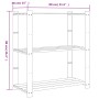 Estantería de 3 niveles madera maciza de pino negro 80x38x90 cm by vidaXL, Industrial shelving - Ref: Foro24-373408, Price: 4...