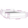 Estructura de cama con cajones 120x190 cm