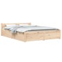 Estructura de cama con cajones doble 135x190 cm