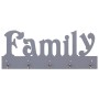 Perchero de pared FAMILY gris 74x29,5 cm