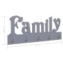 Perchero de pared FAMILY gris 74x29,5 cm