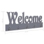 Perchero de pared WELCOME gris 74x29,5 cm